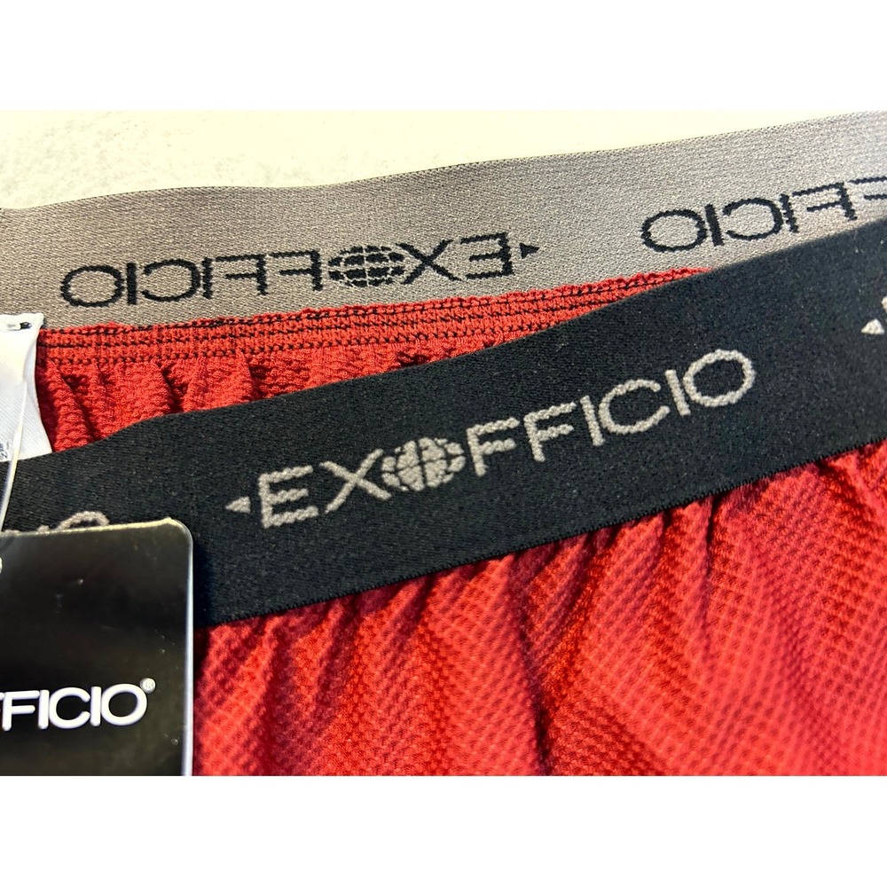 NWT ExOfficio Give-N-Go Boxers Men's Size 2XL Bolero Red Light Mesh Quick Dry - Picture 4 of 10